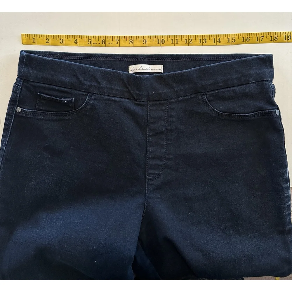 Gloria Vanderbilt Khaki Unltd Capri Pants Women's 14 Blue Stretch Karoline Egypt - Picture 7 of 12